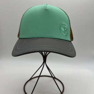 Pistil Gray and Mint Colored Trucker Hat One Size Adjustable Strap NWT